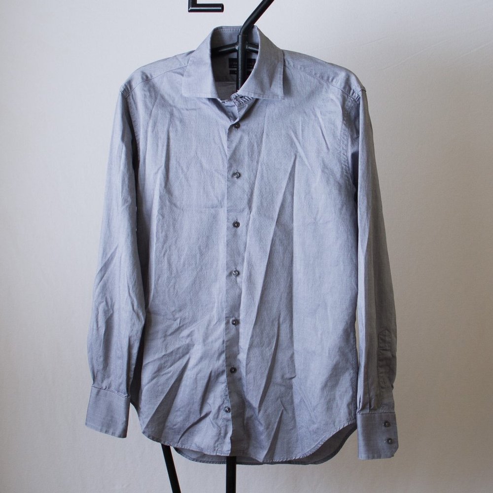 Zara Man Tailored Fit Gray Button Down Size 15
